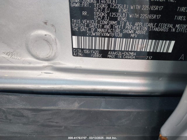 Toyota Rav4 Xle 2022 2T3W1RFVXNW191038 Image 9