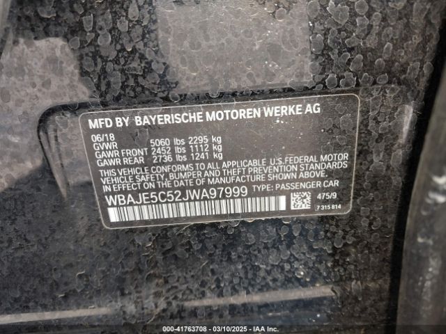 WBAJE5C52JWA97999 BMW 540I