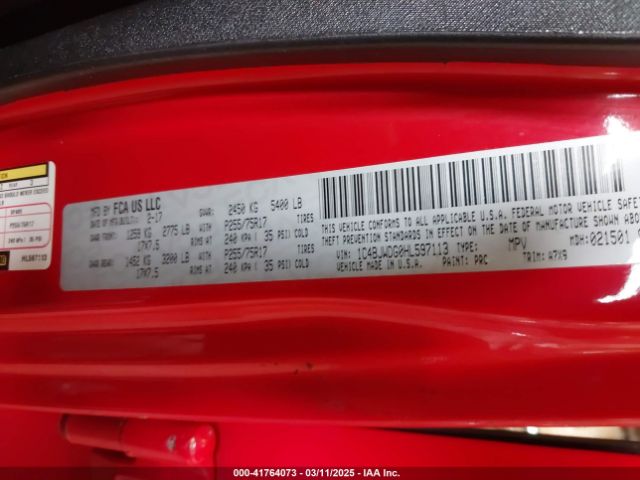 1C4BJWDG0HL597113 Jeep Wrangler Unlimited Sport