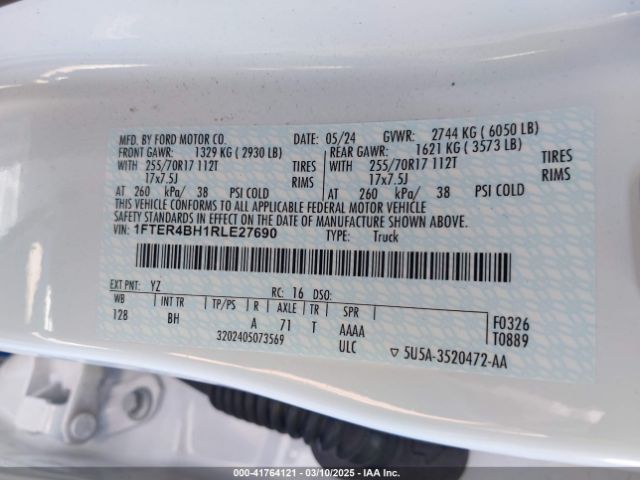 1FTER4BH1RLE27690 Ford RANGER XL
