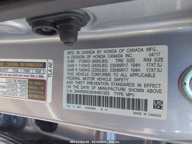 2HKRW5H35HH401253 Honda CR-V LX