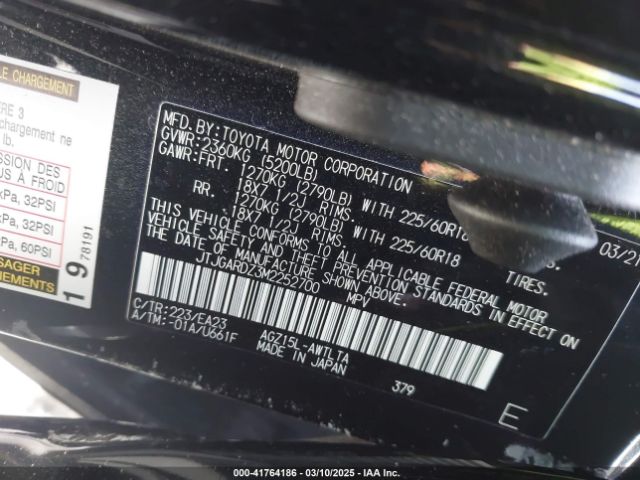 JTJGARDZ3M2252700 Lexus NX 300