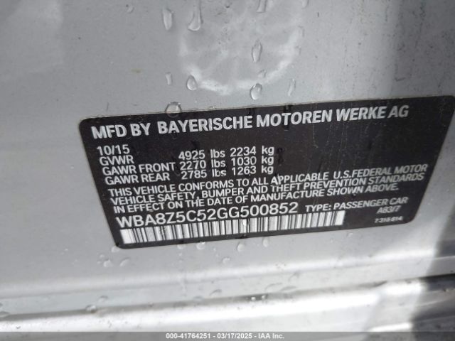 WBA8Z5C52GG500852 BMW 328i Gran Turismo Xdrive