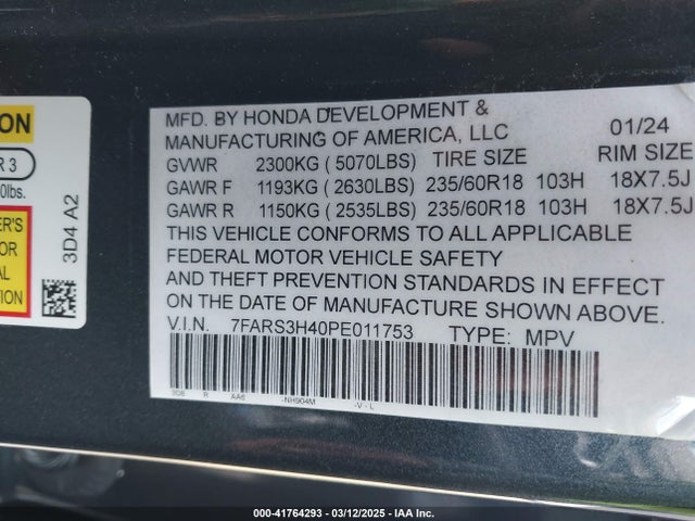 5J6RS6H56RL026001 Honda Cr-v Hybrid Sport