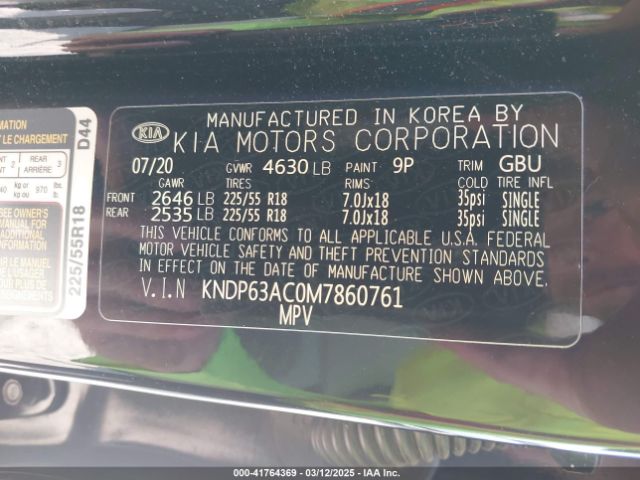 KNDP63AC0M7860761 KIA SPORTAGE S
