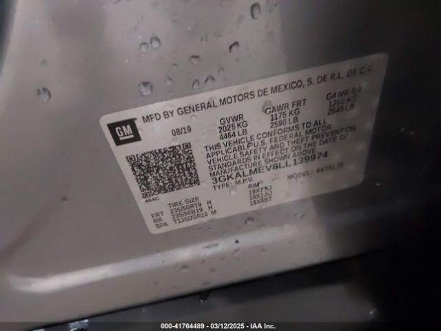 3GKALMEV8LL139974 GMC Terrain Fwd Sle