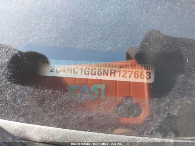 2C4RC1GG6NR127663 Chrysler Pacifica Limited