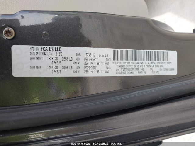 2C4RDGBG6GR211265 Dodge Grand Caravan American Value Pkg