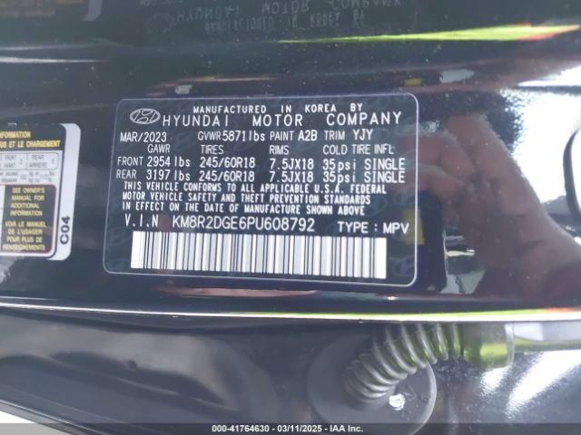 KM8R2DGE6PU608792 Hyundai Palisade Sel