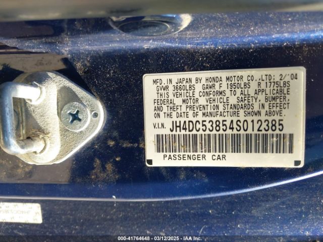 2004 ACURA RSX JH4DC53854S012385 Photo 8