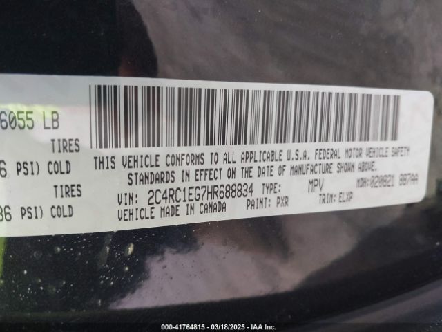 2C4RC1EG7HR688834 Chrysler Pacifica Touring-l Plus