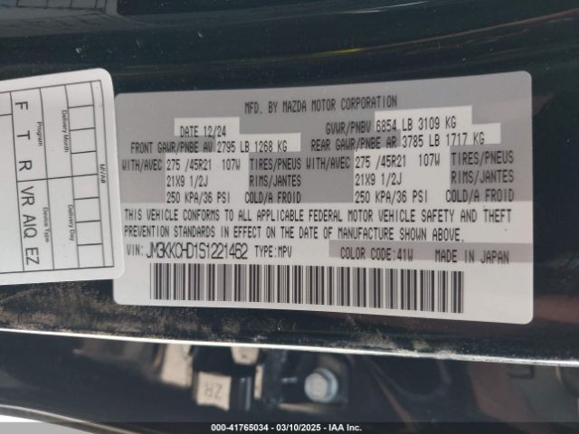 JM3KKCHD1S1221462 Mazda Cx-90 3.3 Turbo Premium Sport