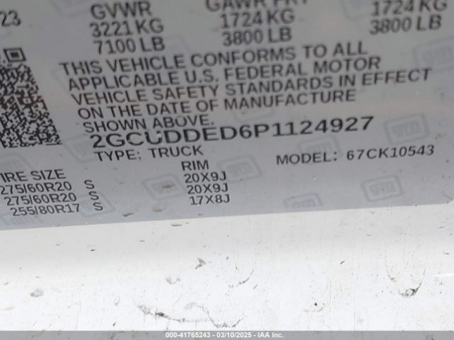 2GCUDDED6P1124927 Chevrolet Silverado 1500 4wd  Standard Bed Lt