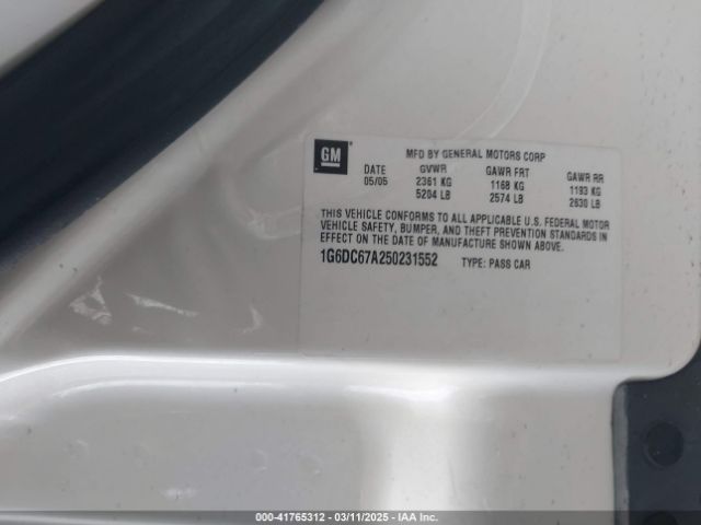 2005 CADILLAC STS 1G6DC67A250231552 Photo 8