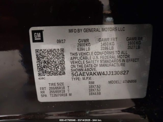 5GAEVAKW4JJ130827 Buick Enclave Essence
