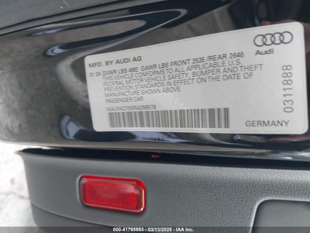 2024 AUDI A5 SPORTBACK WAUFACF55RA056578 Photo 8