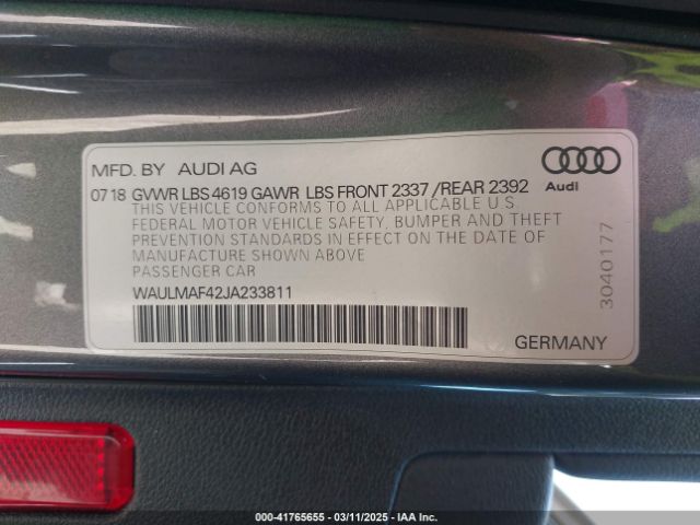 WAULMAF42JA233811 Audi A4 2.0t Tech Ultra Premium/2.0t Ultra Premium