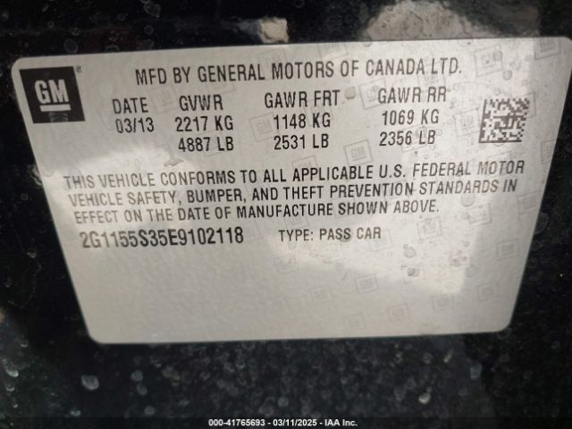 2G1155S35E9102118 Chevrolet IMPALA 2LZ