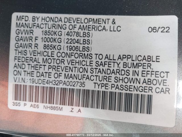19UDE4H32PA002735 Acura Integra A-spec