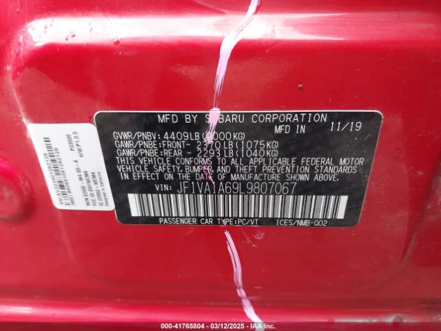 2020 SUBARU WRX JF1VA1A69L9807067 Photo 8