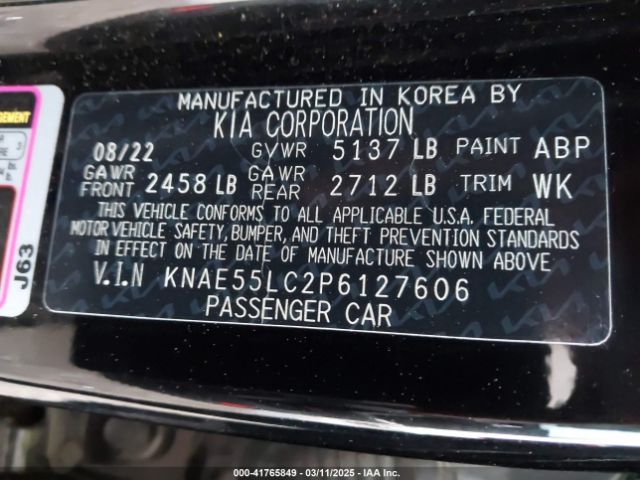 KNAE55LC2P6127606 KIA tgdi lambda ii