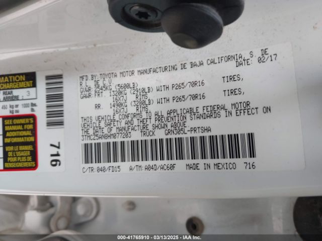 3TMCZ5AN8HM077203 Toyota Tacoma Trd Off Road