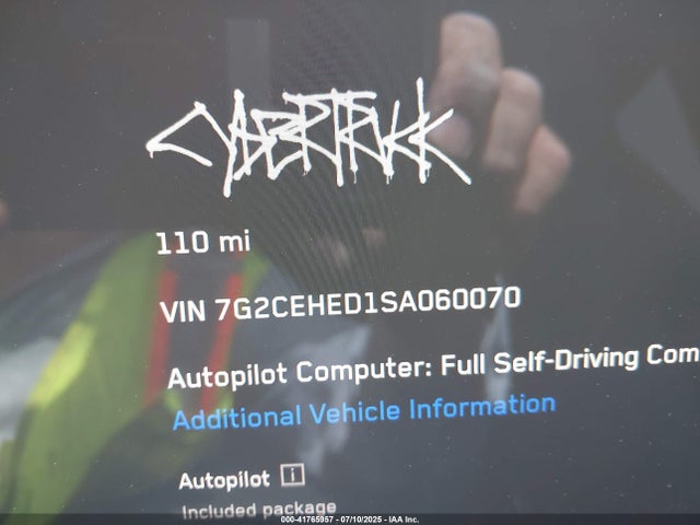 2025 TESLA CYBERTRUCK 7G2CEHED1SA060070 Photo 6