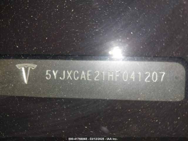 5YJXCAE21HF041207 Tesla Model X 100d/75d/90d