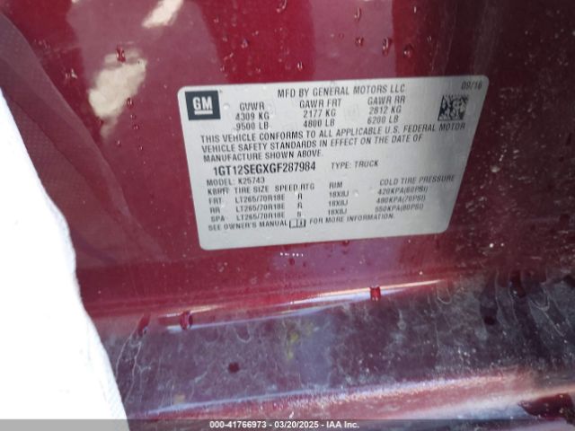 1GT12SEGXGF287984 GMC Sierra 2500hd Sle