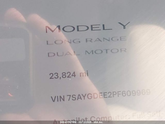 7SAYGDEE2PF609969 Tesla Model Y