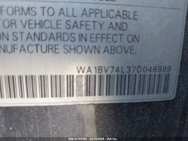 2007 AUDI Q7 WA1BV74L37D046989 Photo 8