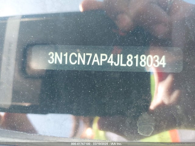 3N1CN7AP4JL818034 Nissan Versa 1.6 S+