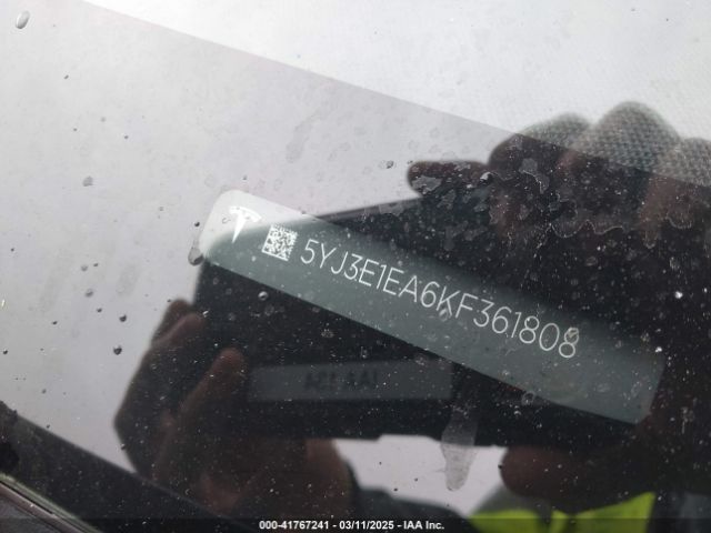 5YJ3E1EA6KF361808 Tesla Model 3 Long Range/mid Range/standard Range/standard Range Plus