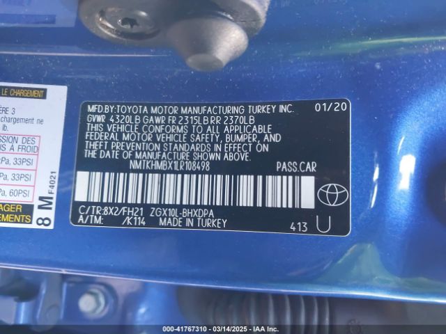NMTKHMBX1LR108498 Toyota C-HR LE