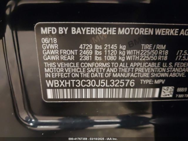 WBXHT3C30J5L32576 BMW X1 Xdrive28i