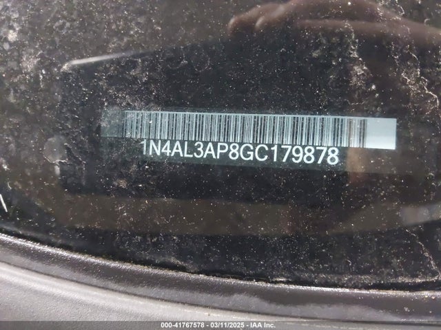 1N4AL3AP8GC179878 Nissan Altima 2.5 S