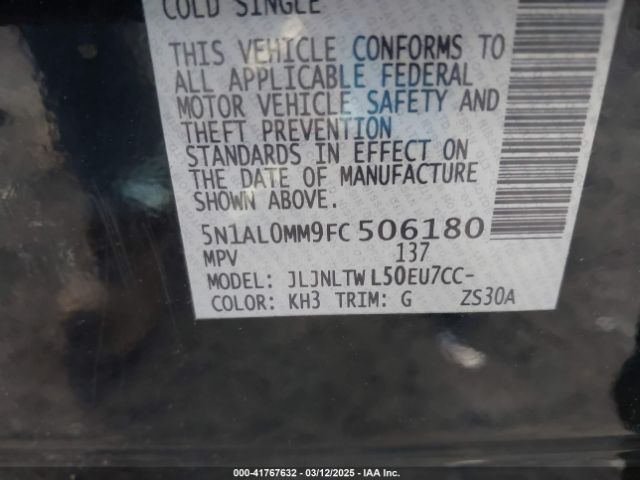 5N1AL0MM9FC506180 Infiniti QX60