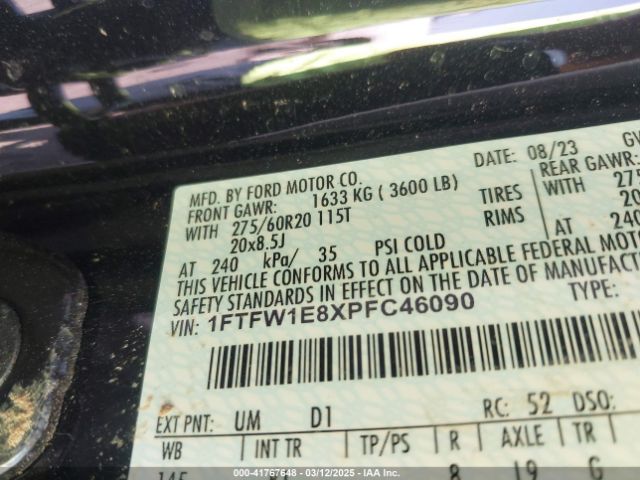 1FTFW1E8XPFC46090 Ford F-150 King Ranch