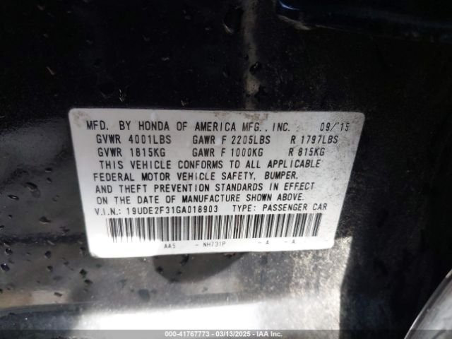 19UDE2F31GA018903 Acura Ilx 2.4l/acurawatch Plus Package