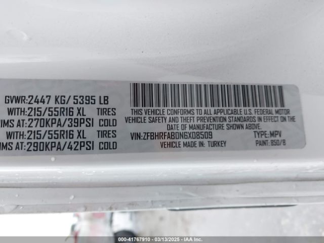 ZFBHRFAB0N6X08509 RAM Promaster City Cargo Van