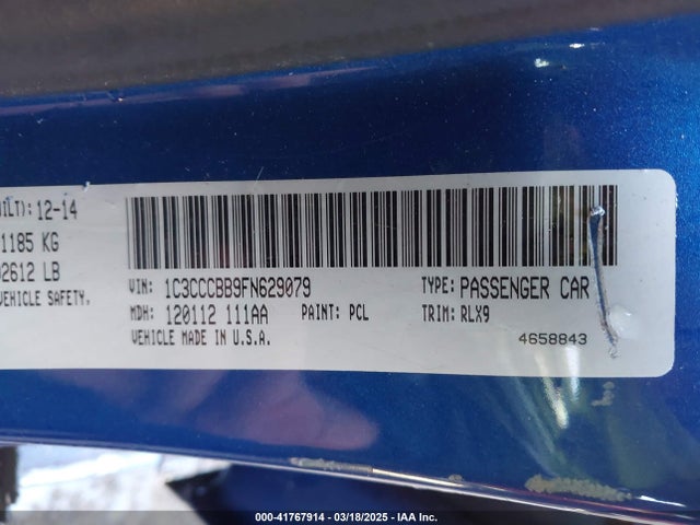 Chrysler 200 S 2015 1C3CCCBB9FN629079 Image 9