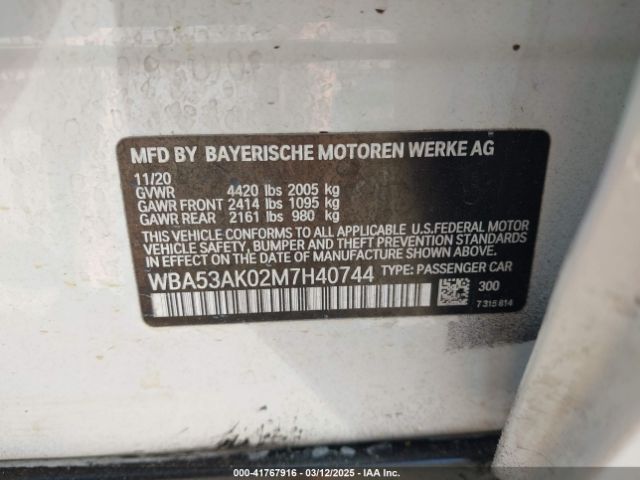 WBA53AK02M7H40744 BMW 228i Gran Coupe Sdrive