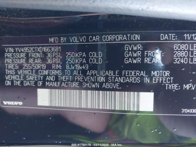 2013 VOLVO XC90 YV4952CTXD1663681 Photo 8