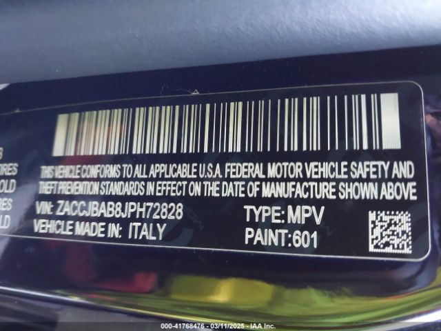 ZACCJBAB8JPH72828 Jeep Renegade Upland Edition 4x4