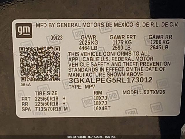 3GKALPEG5RL173012 GMC Terrain Fwd Slt