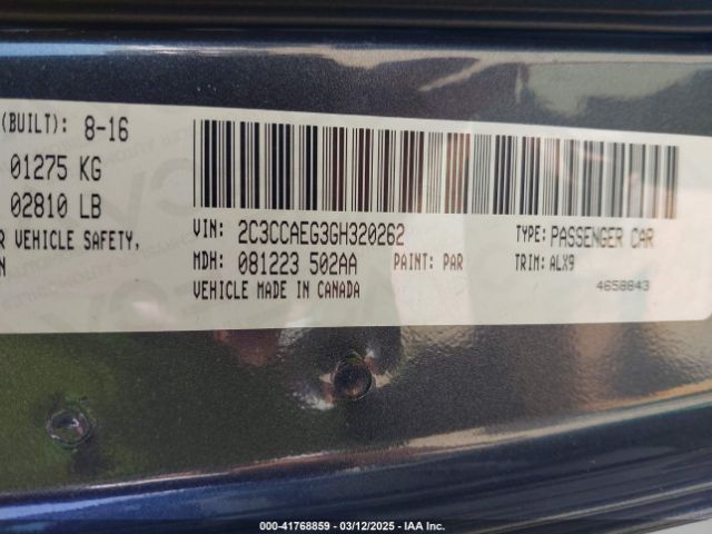 2016 CHRYSLER 300C 2C3CCAEG3GH320262 Photo 8
