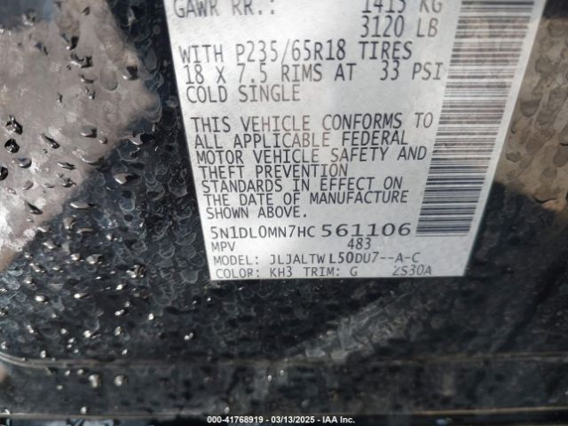 5N1DL0MN7HC561106 Infiniti QX60