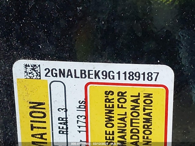 2GNALBEK9G1189187 Chevrolet EQUINOX LS