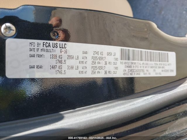 2C4RDGCG0GR387856 Dodge Grand Caravan Sxt