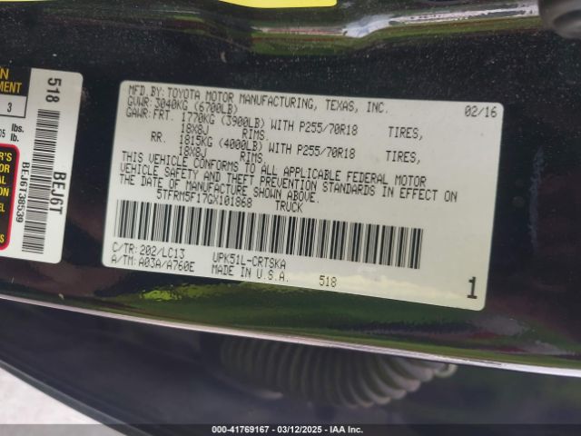 5TFRM5F17GX101868 Toyota Tundra Sr 4.6l V8
